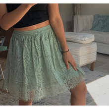 Load image into Gallery viewer, Sage green mid-skirt
